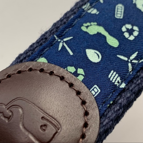 NIB Vineyard Vines Green Footprint Keychain Keyfob Mini Lanyard - Navy Blue - Picture 6 of 16